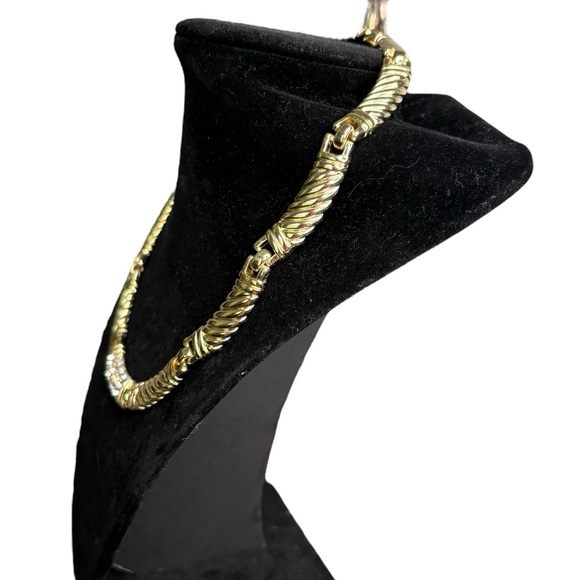 Vintage necklace with rhinestones. In excellent used condition. Neckbone length - Picture 3 of 5